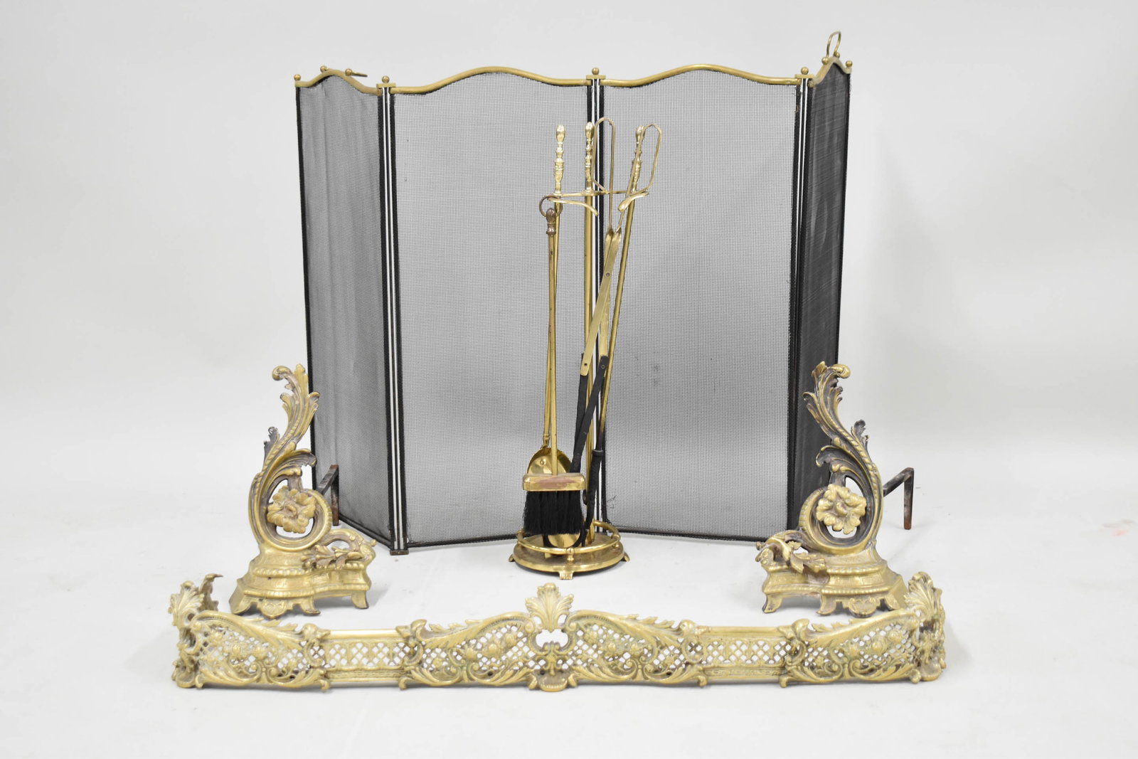 Group of Assorted Brass Fire Place Equipmet (1 of 15)