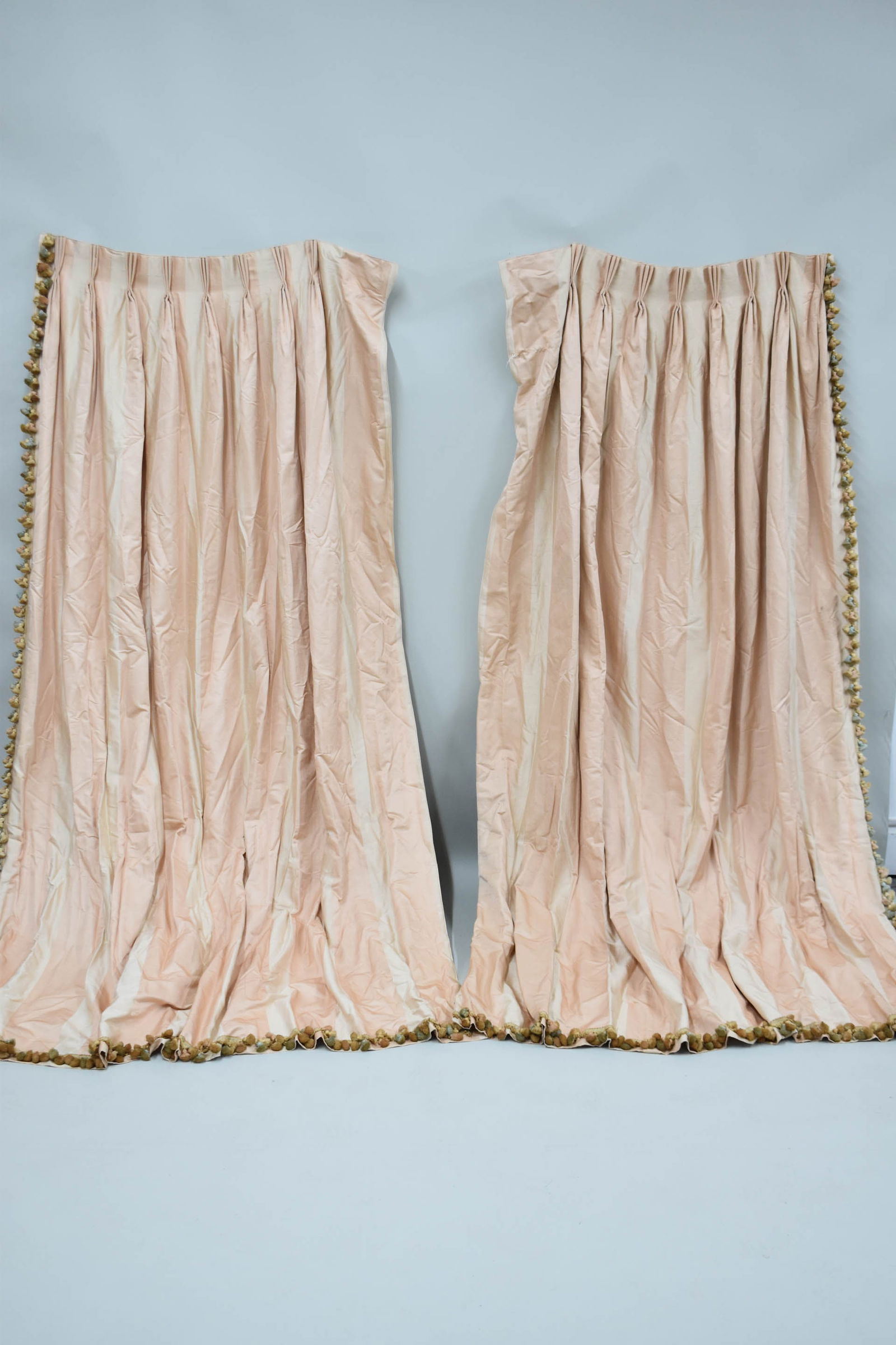 Two Pair of Silk Striped Curtain Panels (1 of 19)