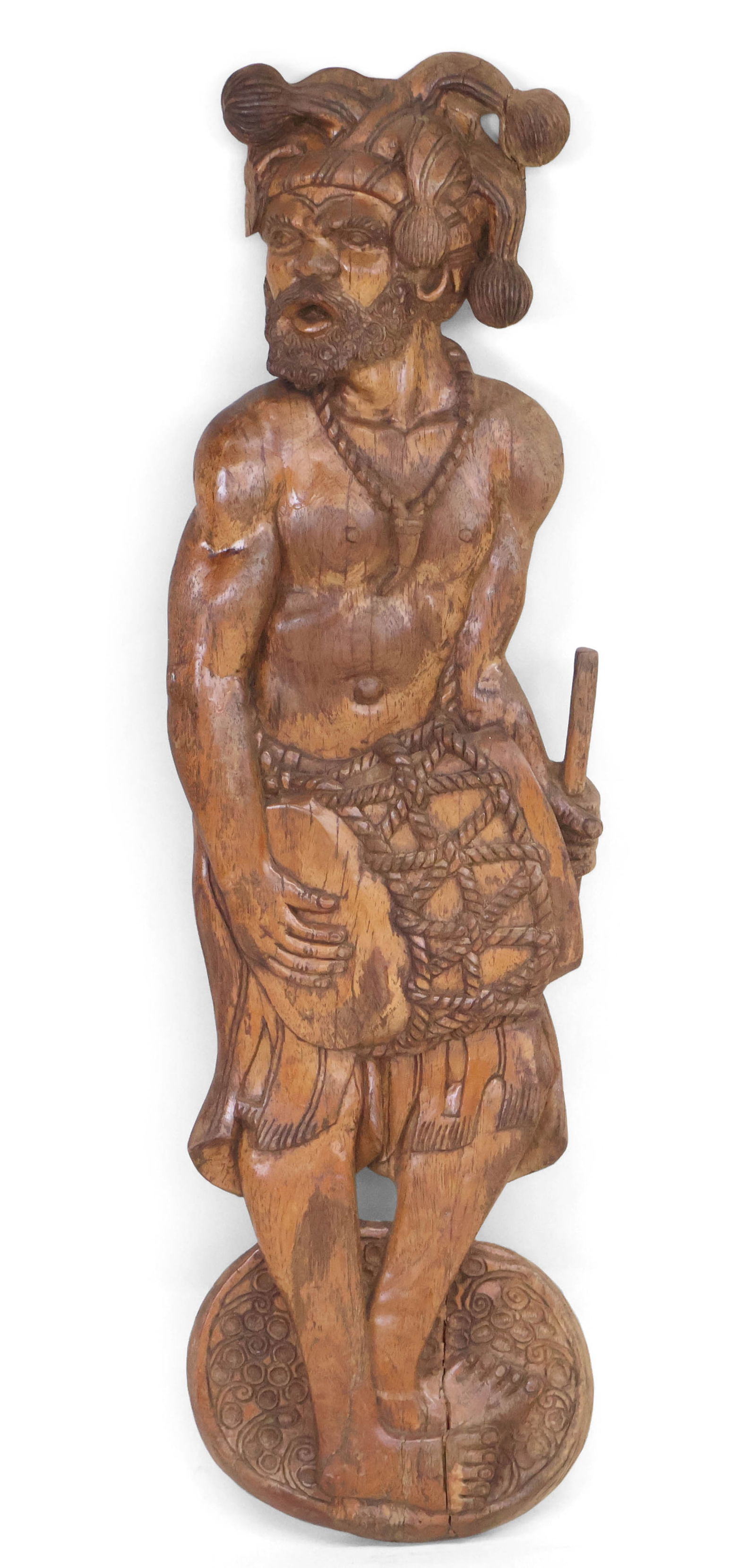 Carved Wood Plaque of an African Drummer (1 of 13)