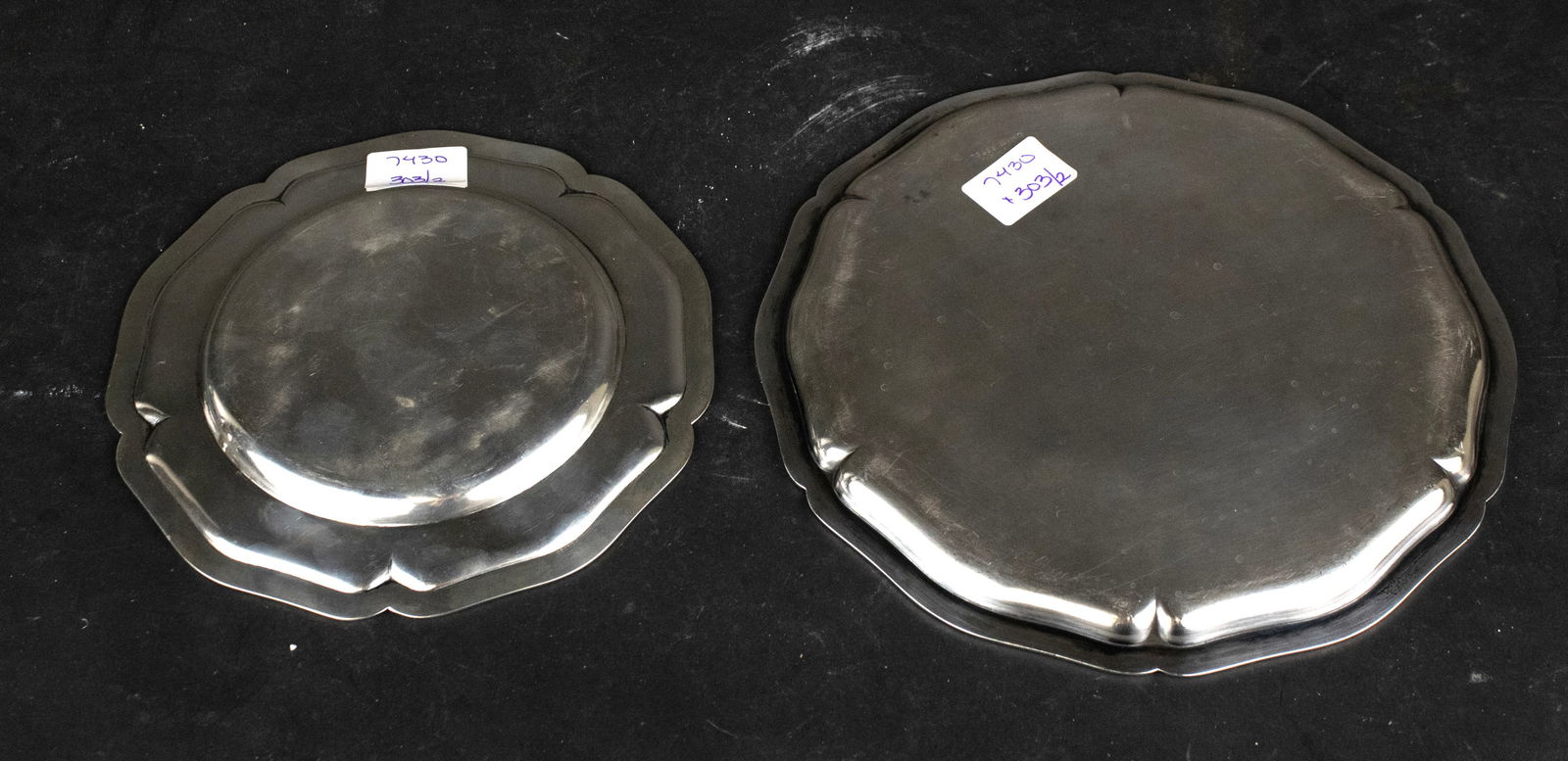 Two Chippendale Style Silver Trays - 7