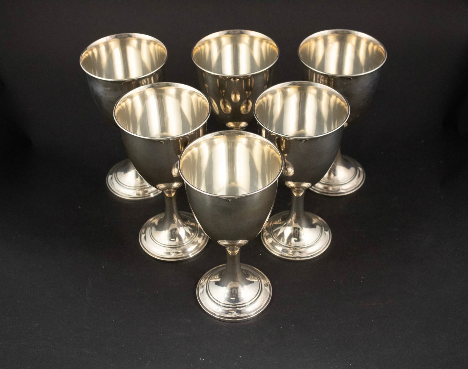 Six Gorham Sterling Silver Goblets - 4