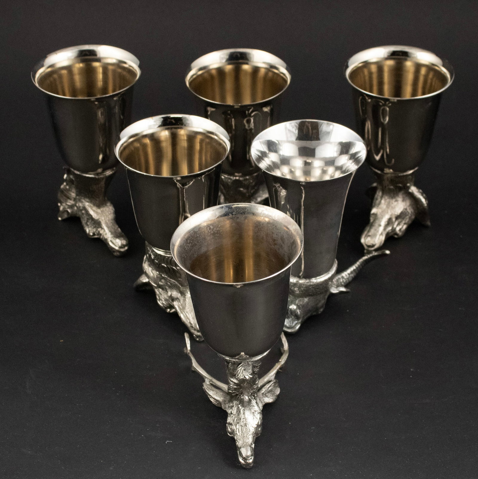 Five Animal Head Stirrup Cups (1 of 6)