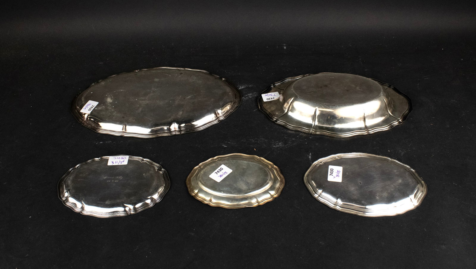 830 Silver Oval Tray - 8