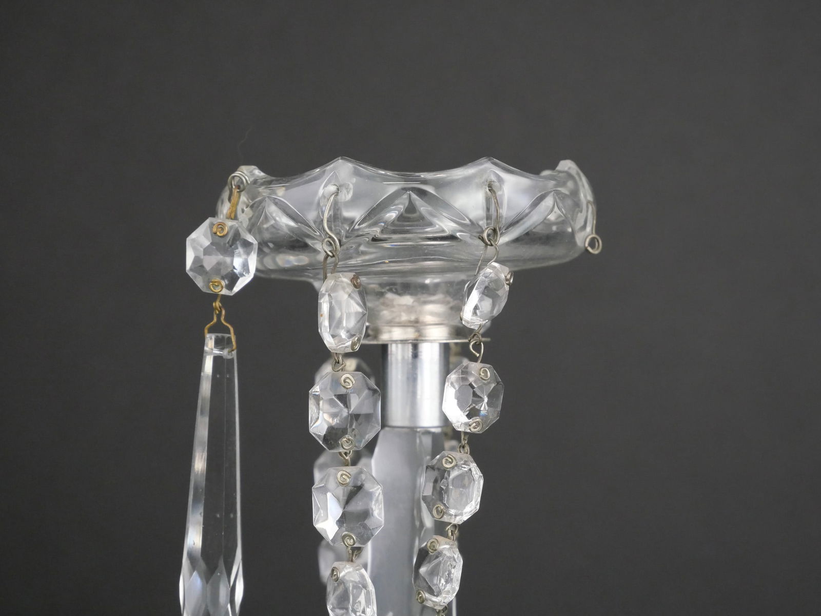 Two Light Crystal Candelabra Light - 2