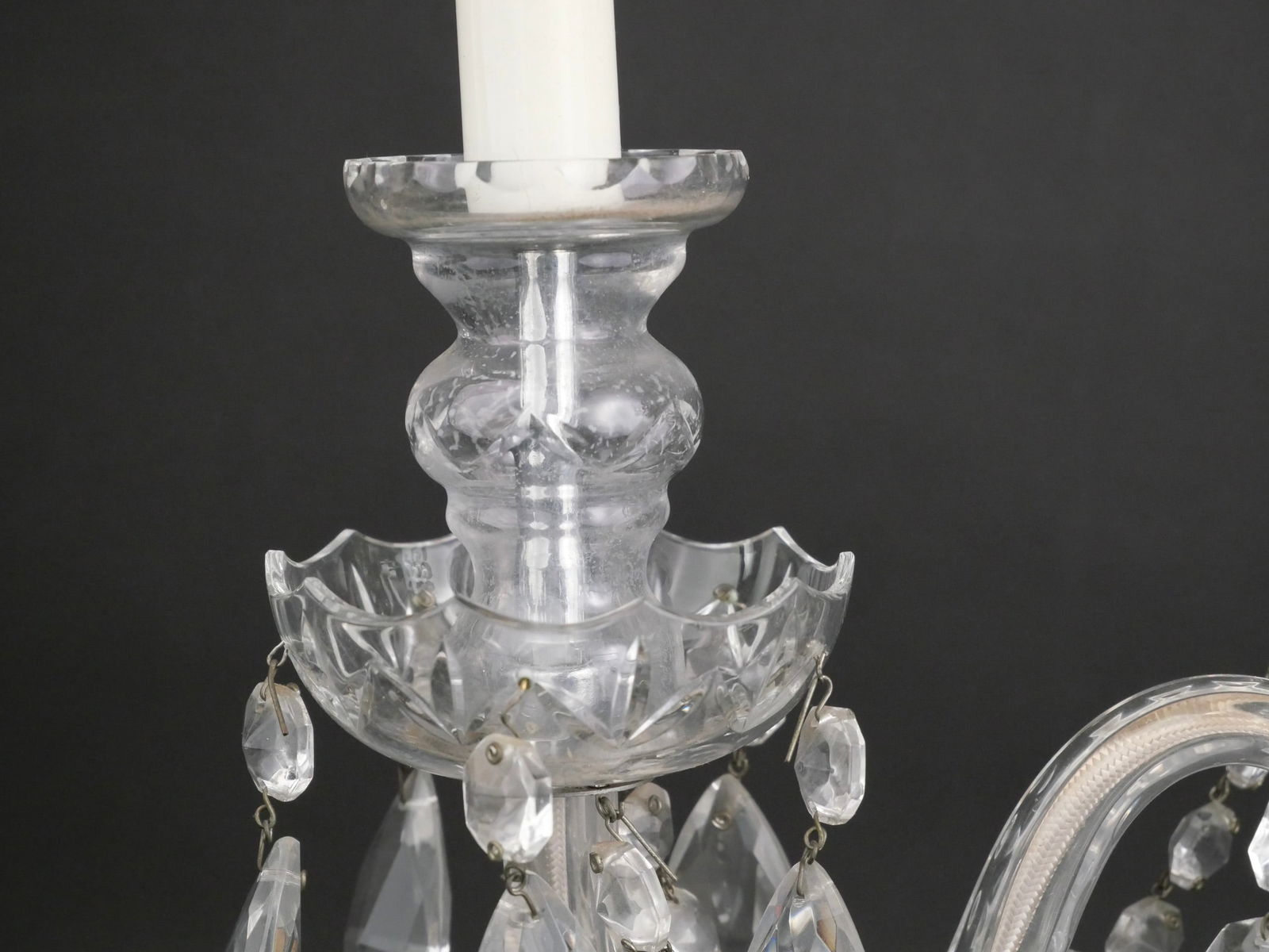 Two Light Crystal Candelabra Light - 3