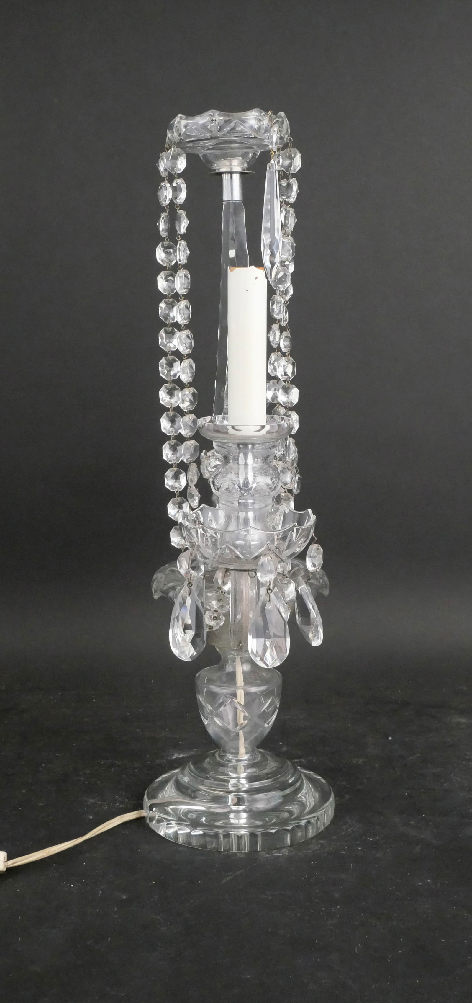 Two Light Crystal Candelabra Light - 9