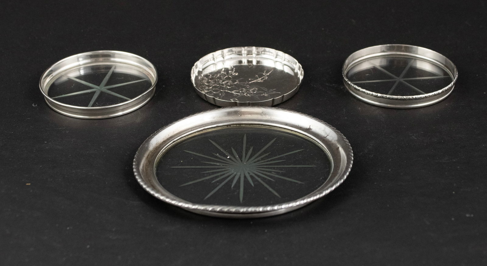 Six Sterling Silver Coasters - 2
