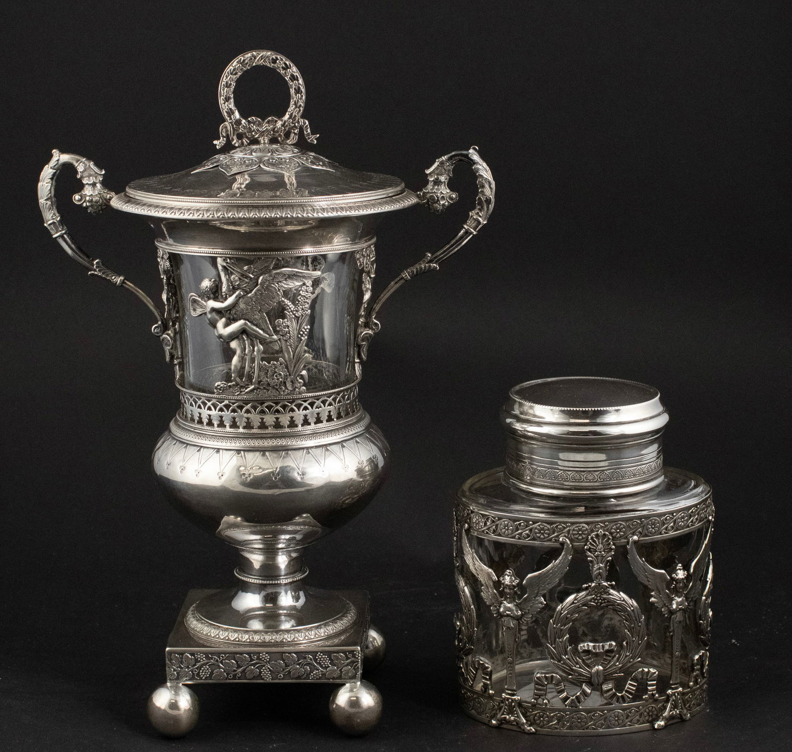 Continental Silver Footed Urn on Ball Feet (1 of 19)