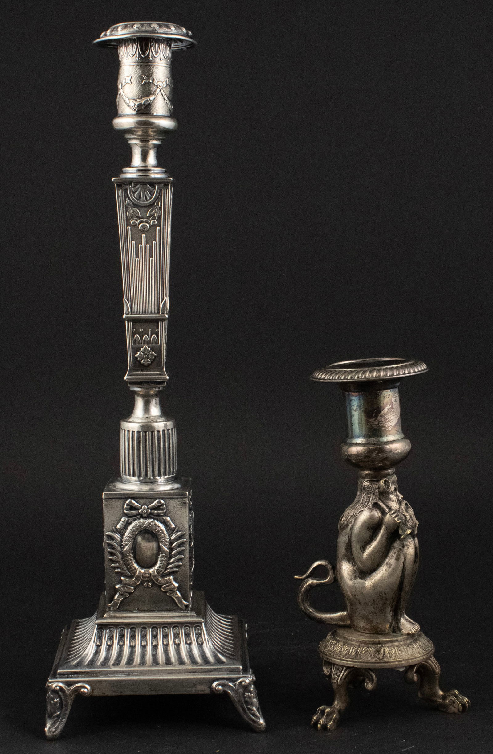 Continental Silver Neoclassical Candlestick - 10