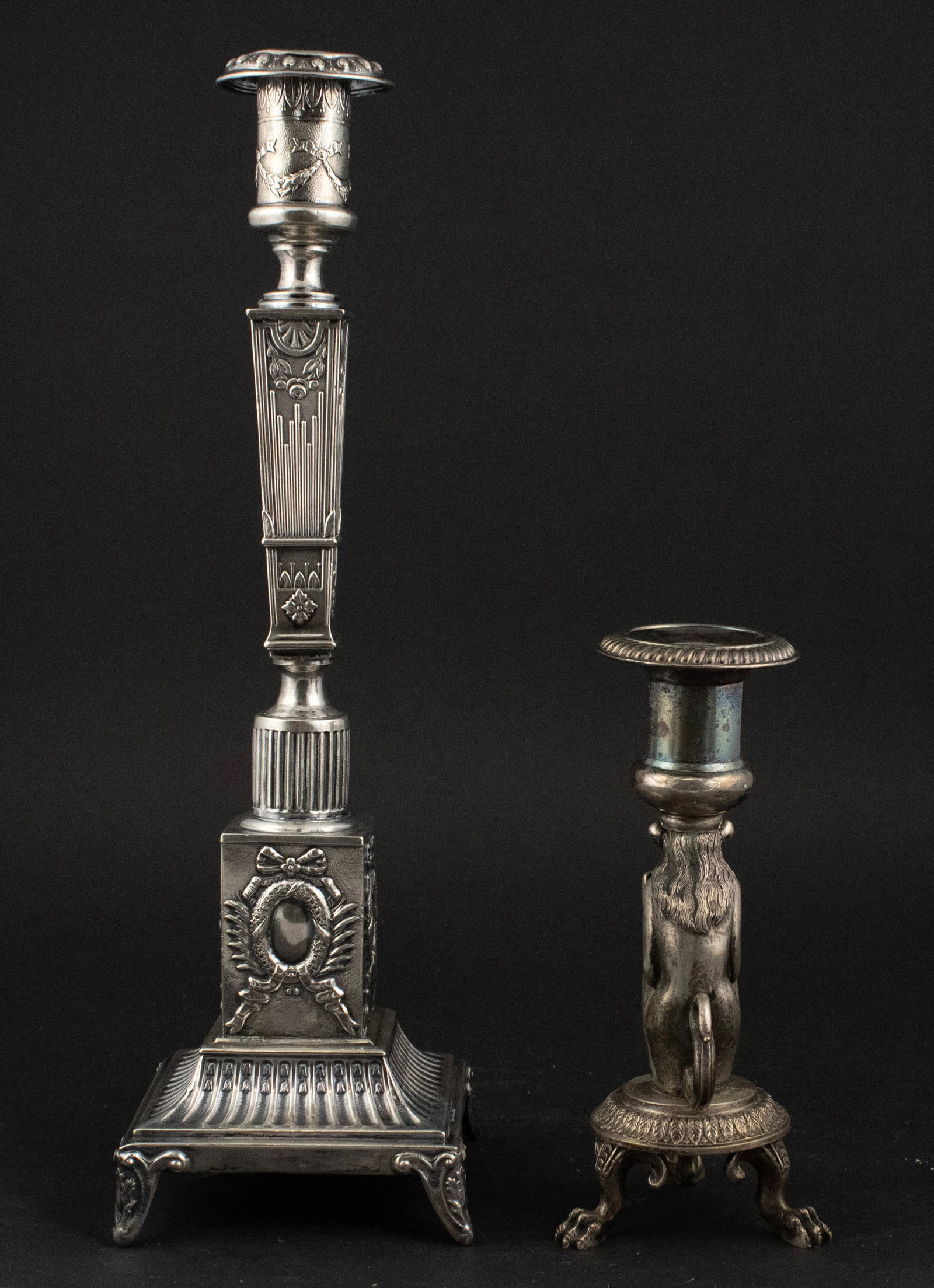 Continental Silver Neoclassical Candlestick - 9