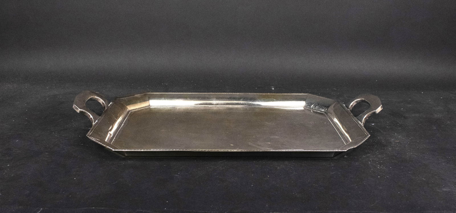 Sterling 950 Silver Double Handled Serving Tray - 2