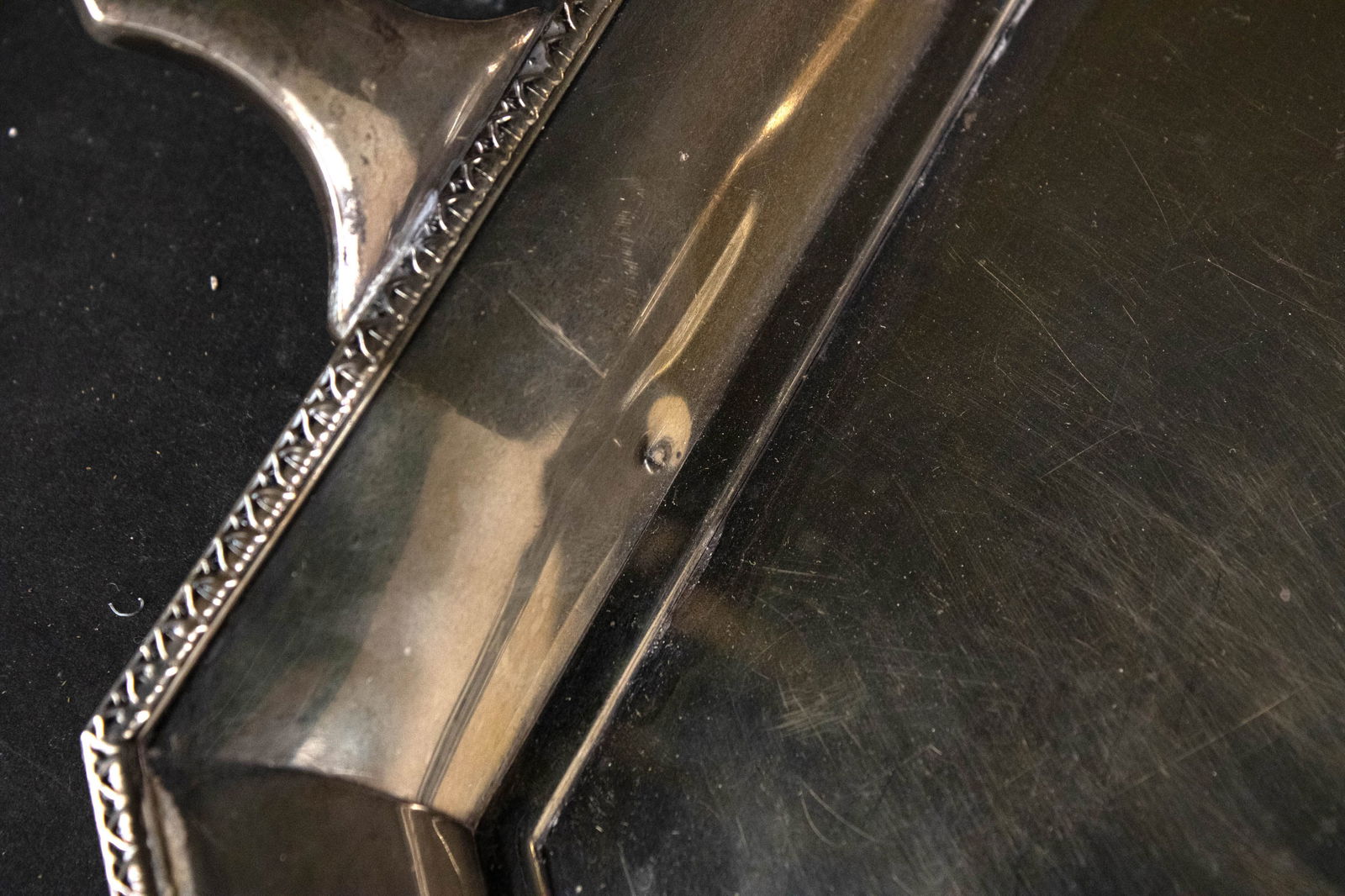 Sterling 950 Silver Double Handled Serving Tray - 5