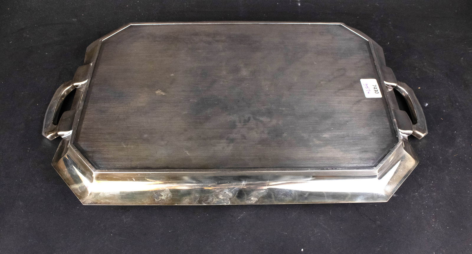 Sterling 950 Silver Double Handled Serving Tray - 6