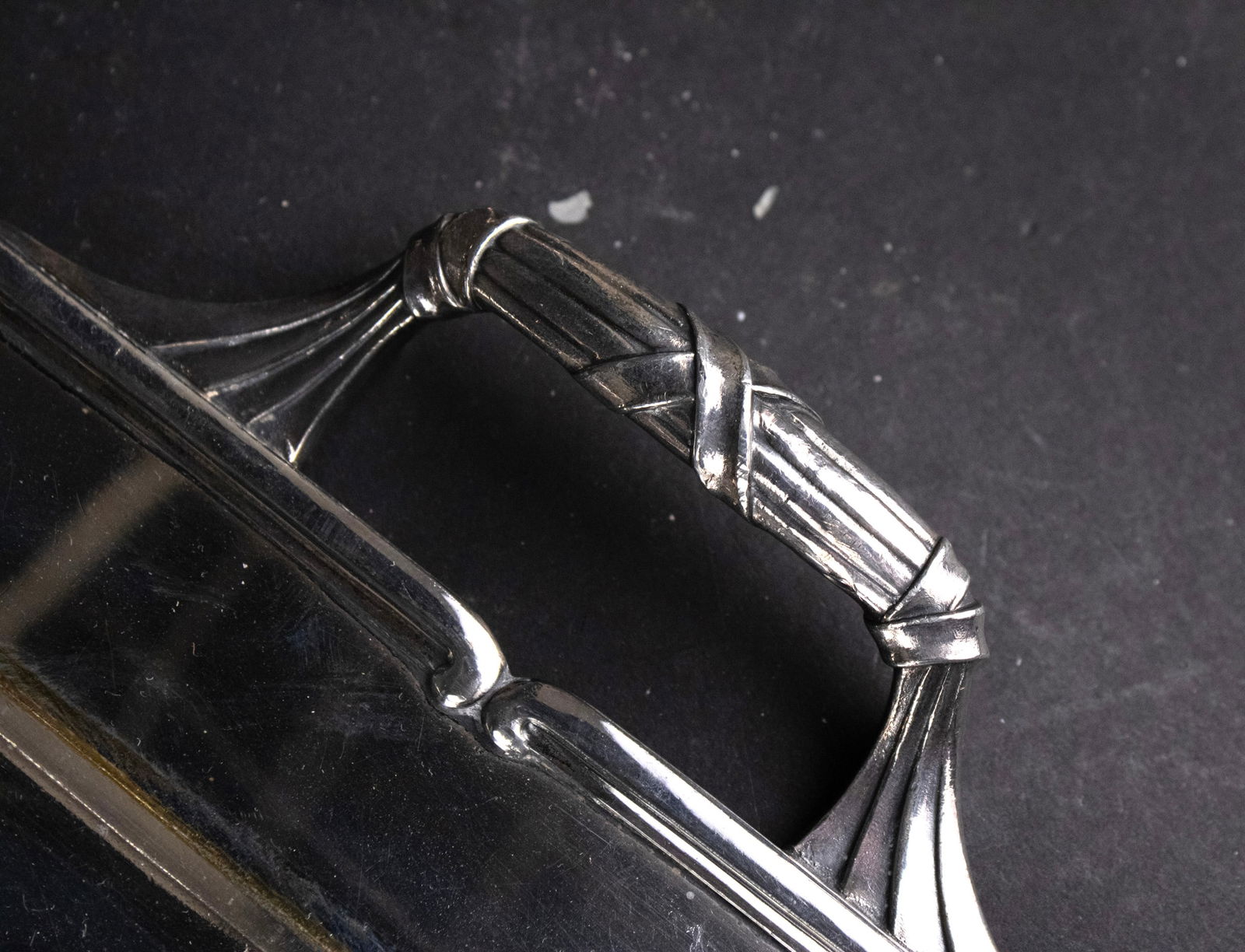 Small 800 Silver Double Handled Tray - 2