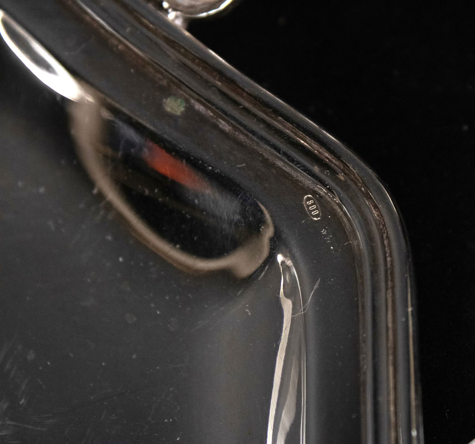 Small 800 Silver Double Handled Tray - 5