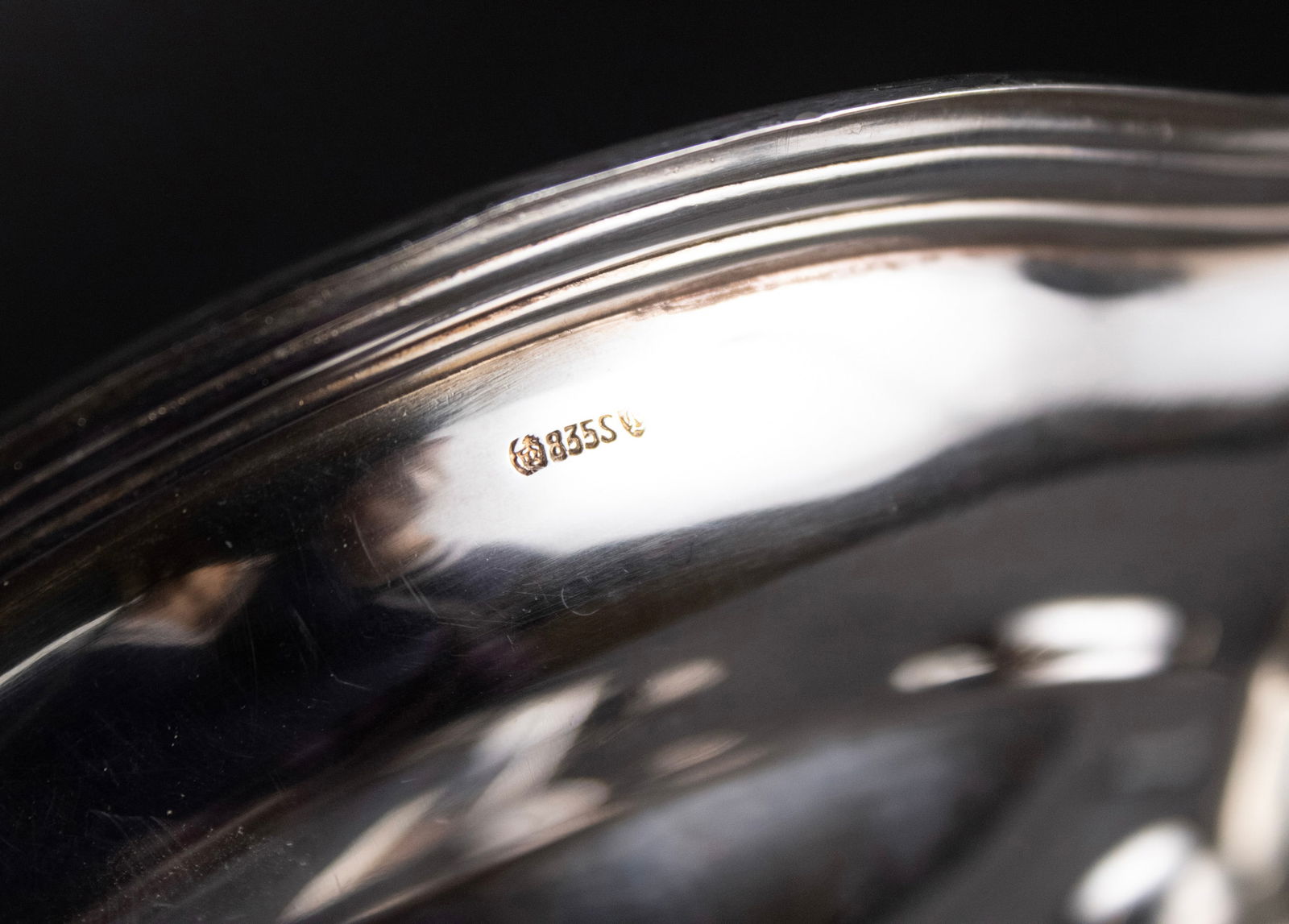 Small 800 Silver Double Handled Tray - 8