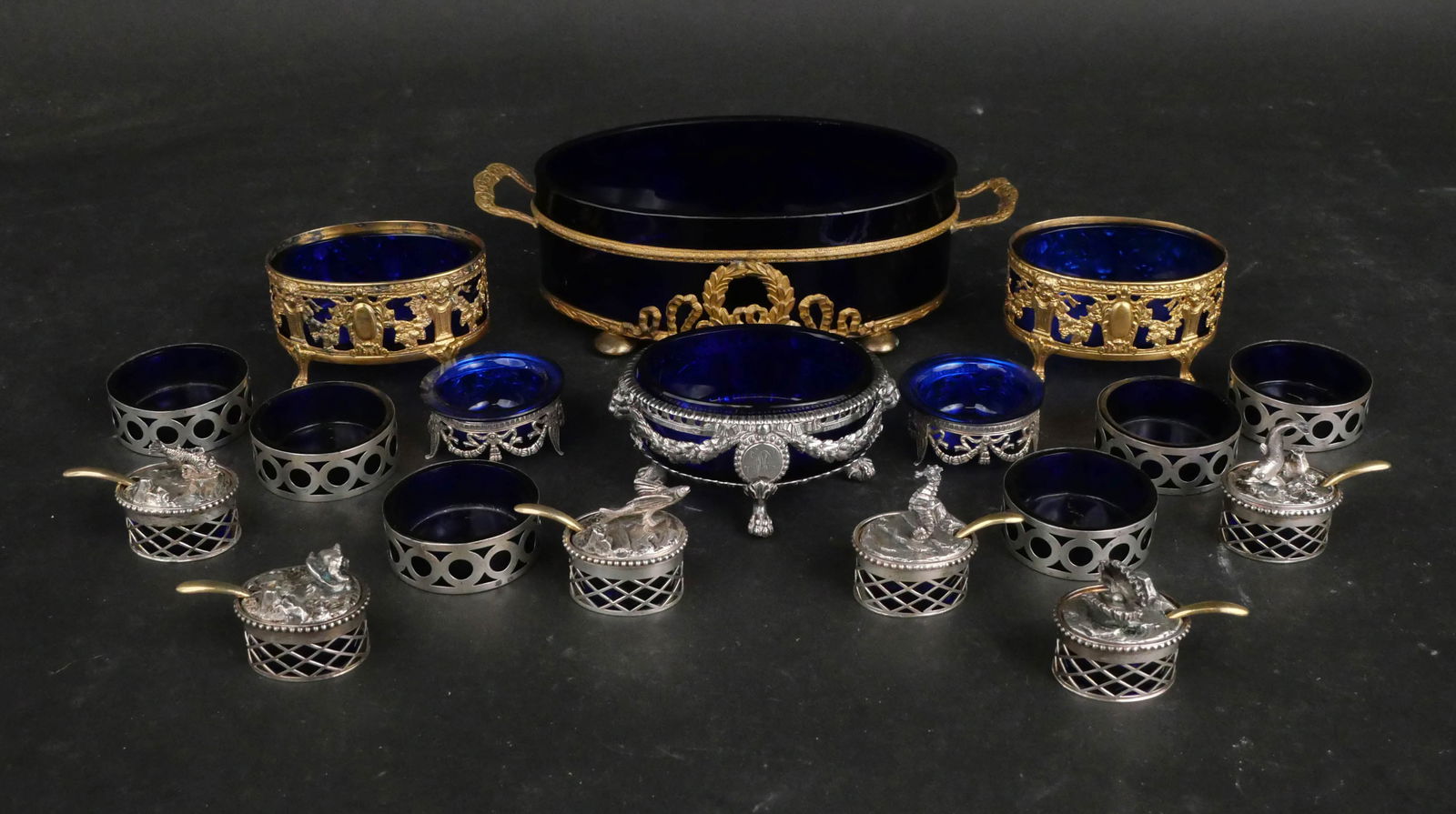 Pair of Gilt Sterling Silver Master Salt Cellars (1 of 16)