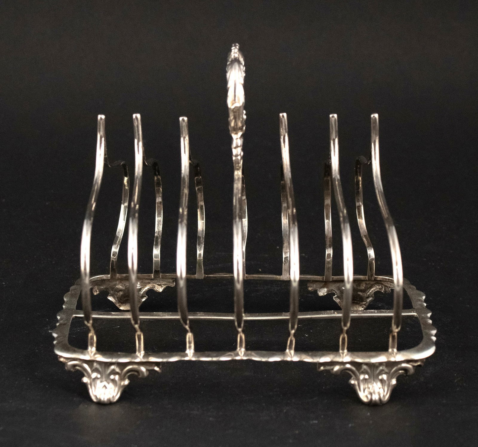 Ornate English Silver Toast Rack (1 of 7)