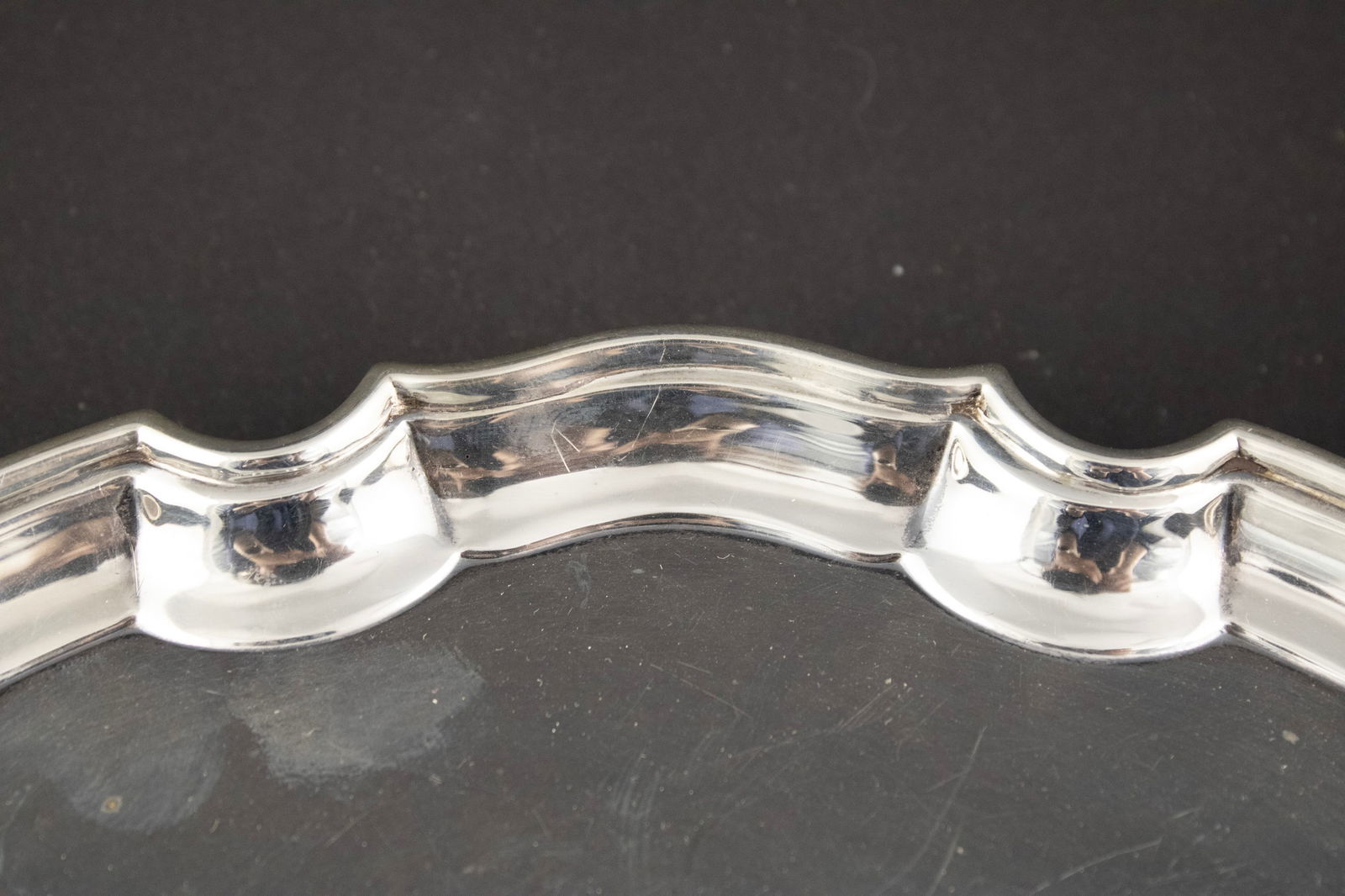 English Silver Scroll Footed Salver - 3