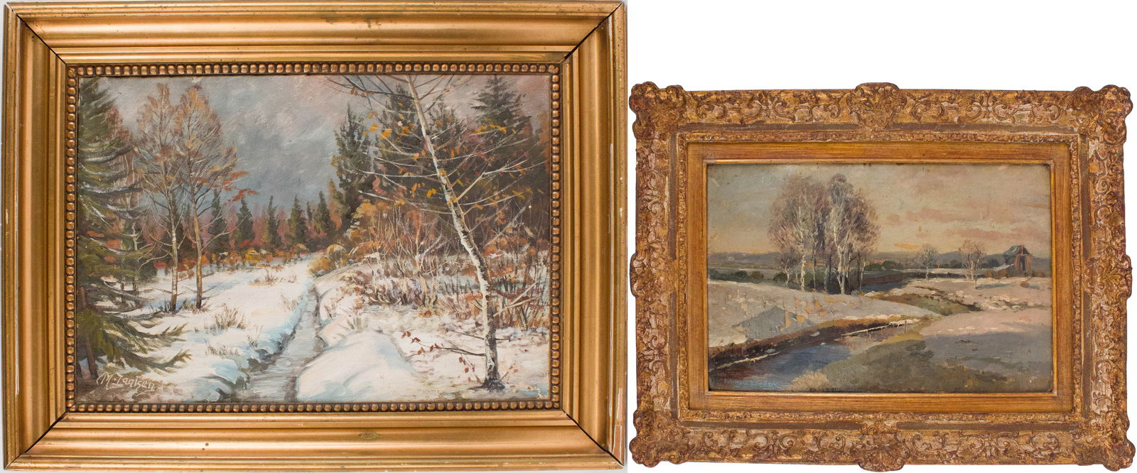 Georg Fuhrmann-Randeck, 1892-1967, Riverscape in Winter, Oil on Board (1 of 16)