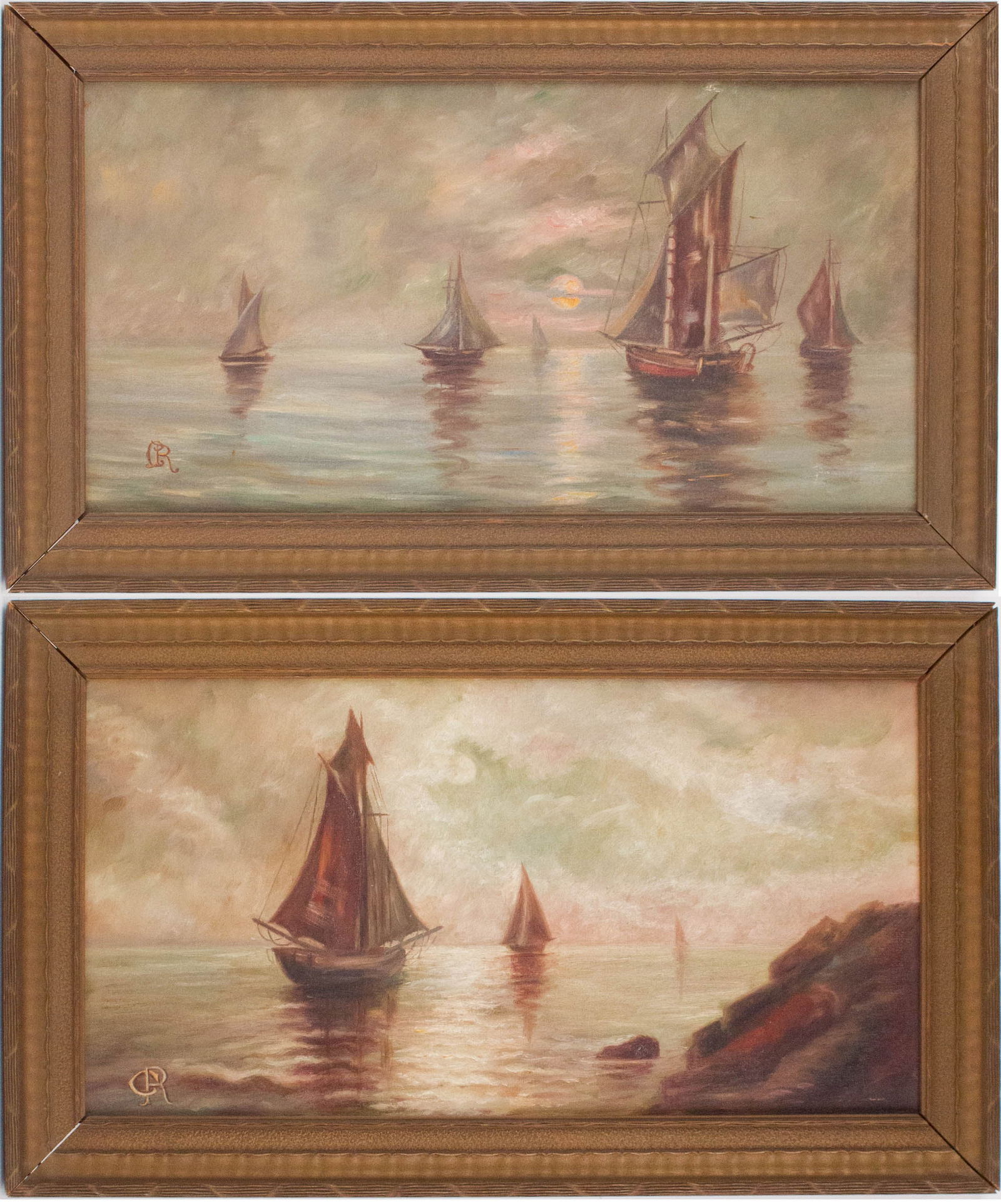 Two Maritime Scenes, Oil on Canvas (1 of 13)