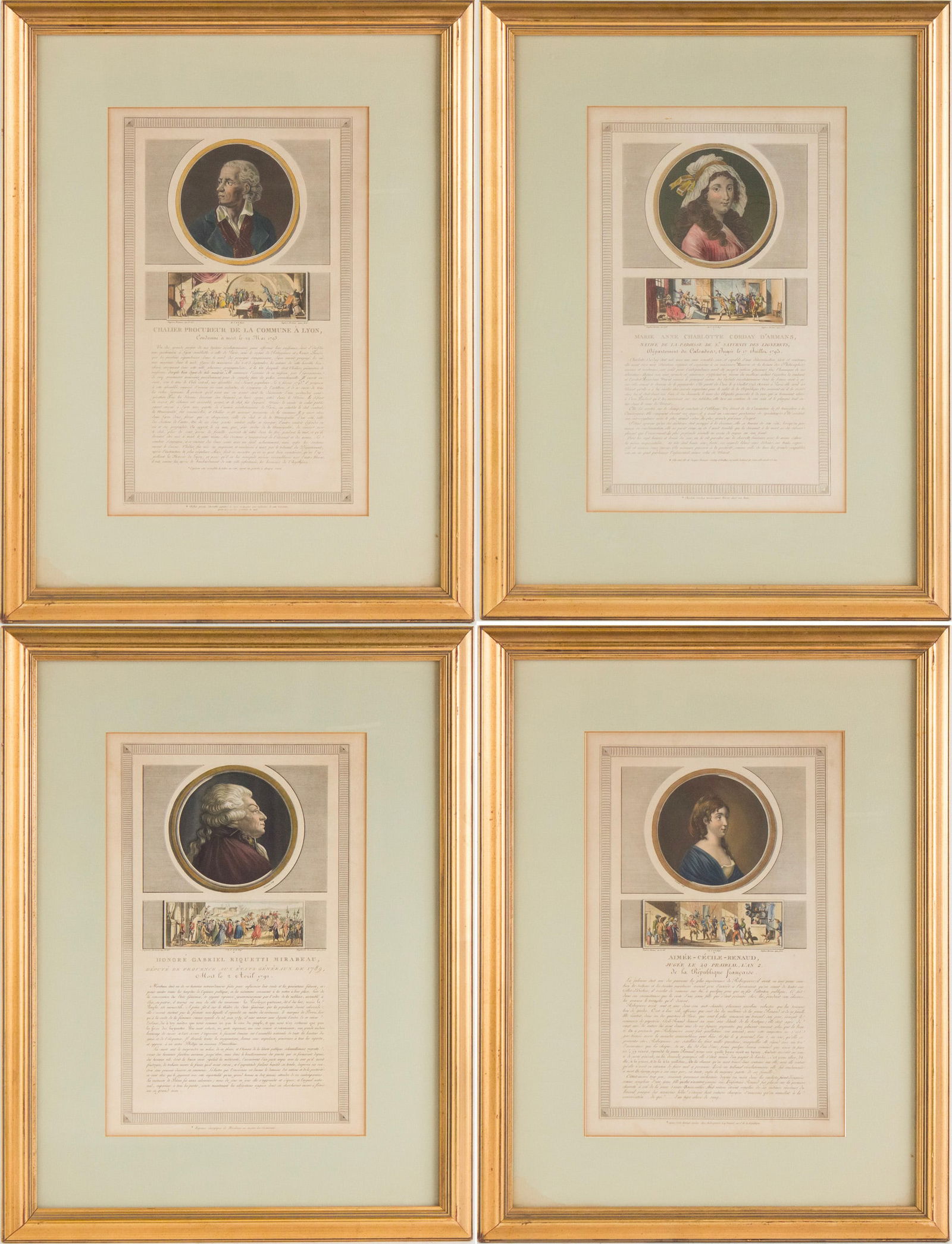 Jean Duplessis-Bertaux, French 1747-1819, Four French Revolution Portraits, Engravings (1 of 14)