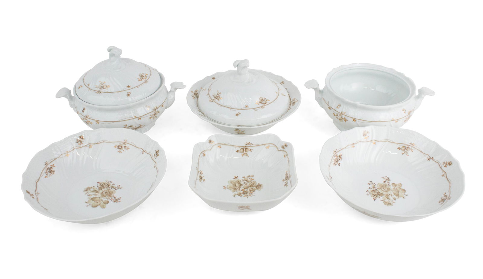 Six Hutschenreuther Dresden Meersburg Serving Bowls (1 of 7)