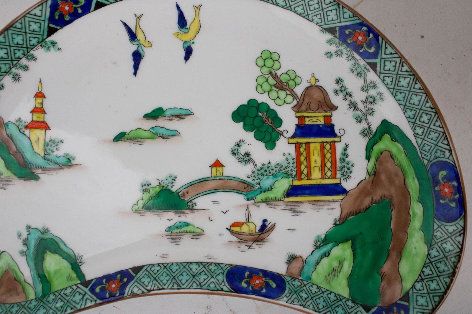 Ten "Chinese Willow" Pattern Serving Pieces - 2