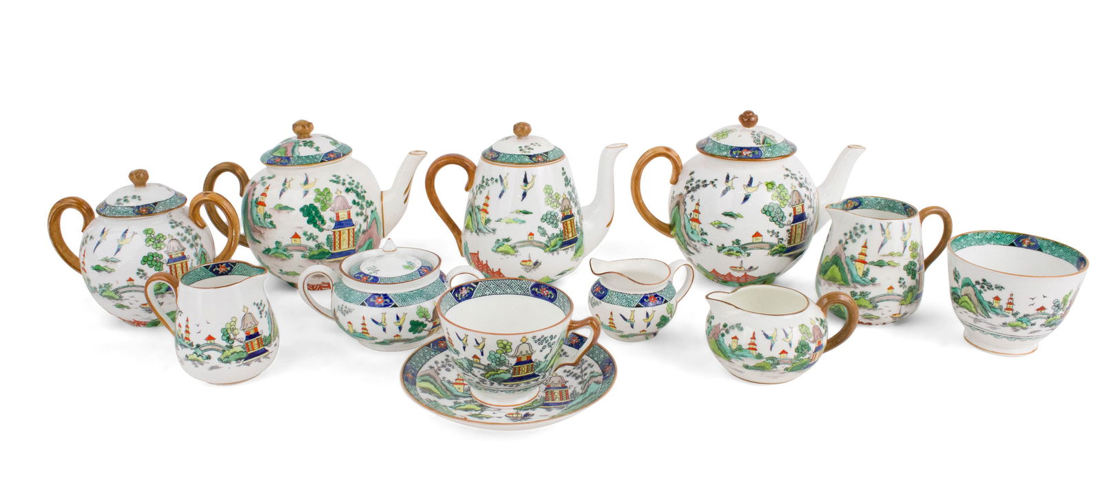 Assembled "Chinese Willow" Pattern Tea Service (1 of 12)