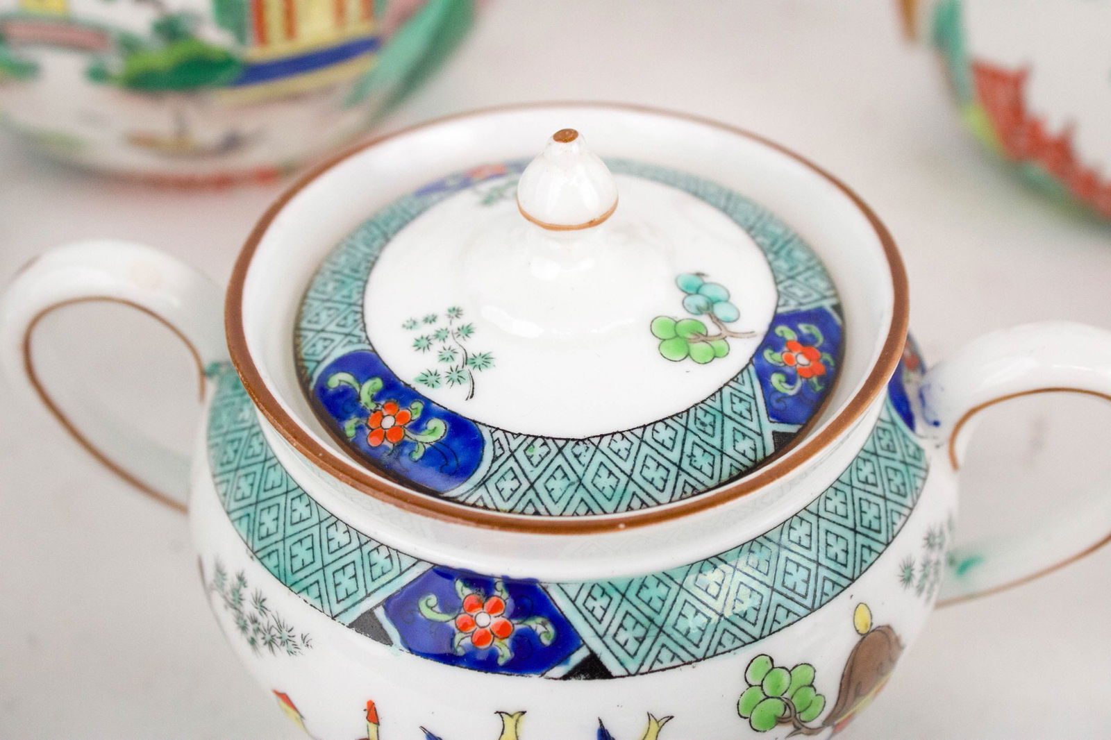 Assembled "Chinese Willow" Pattern Tea Service - 4