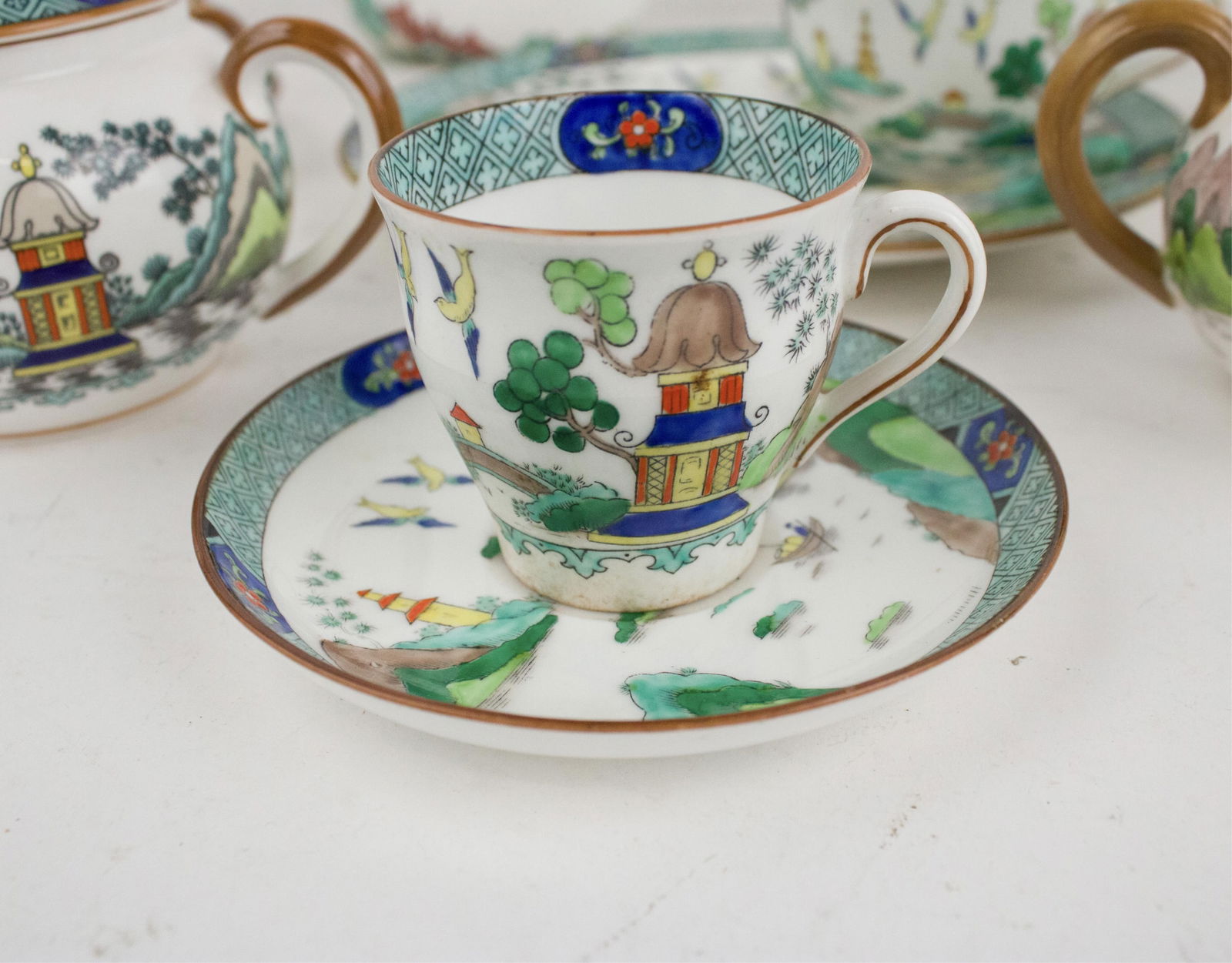 Assembled "Chinese Willow" Pattern Tea Service - 14