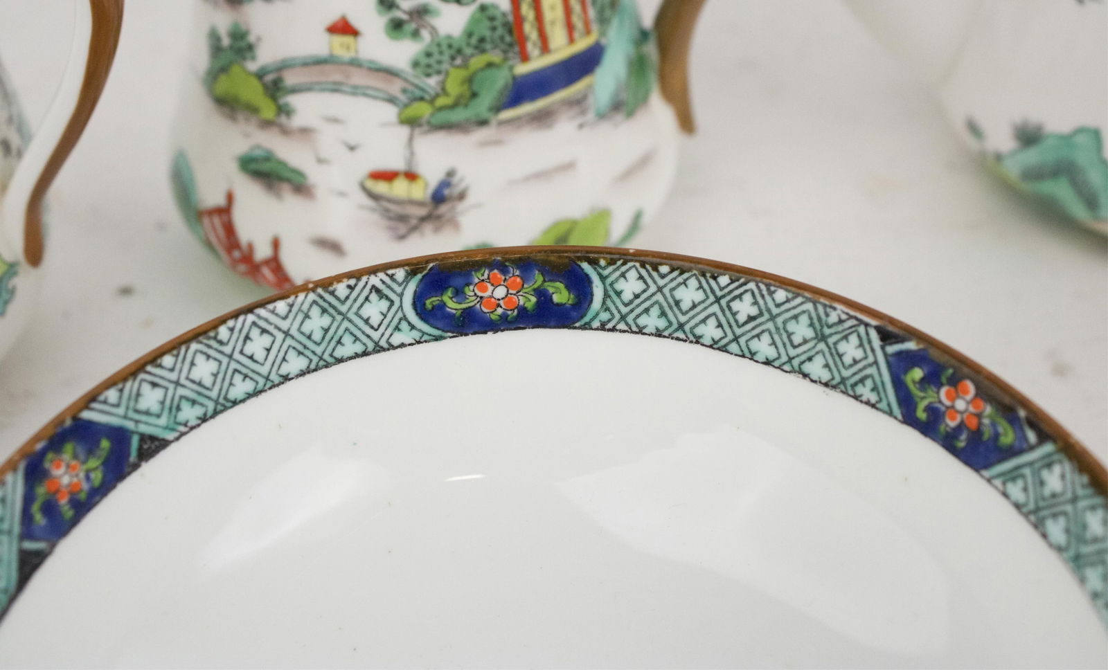 Assembled "Chinese Willow" Pattern Tea Service - 16