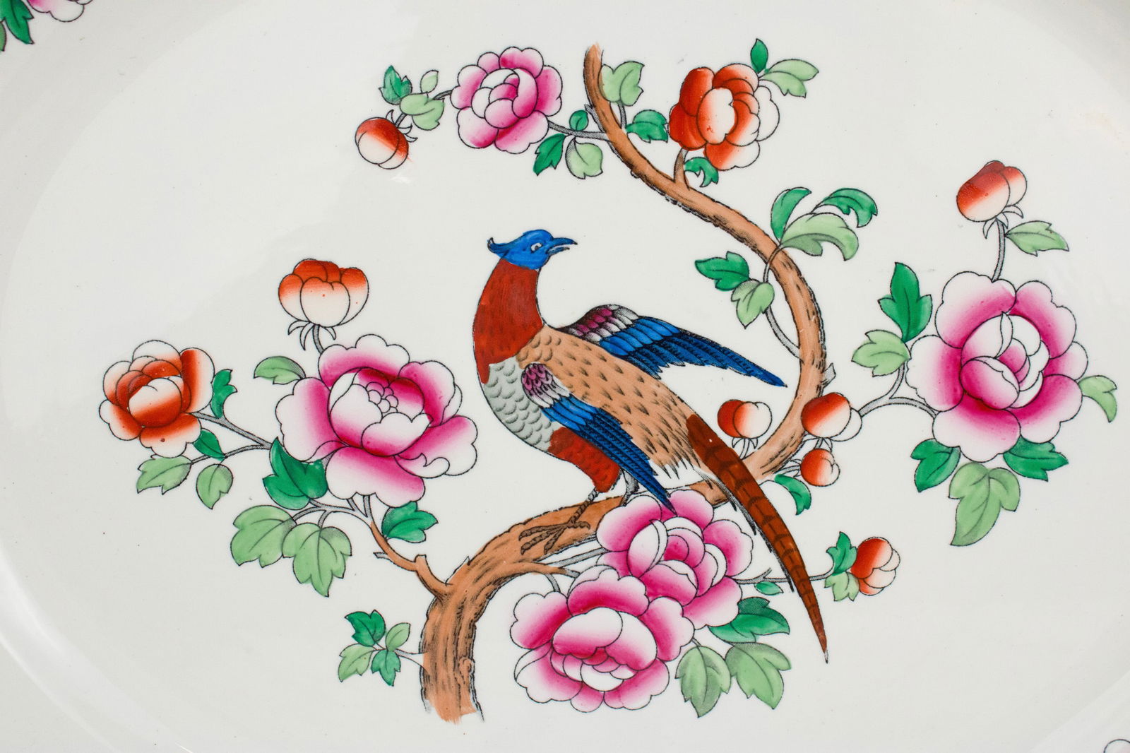 Four Whieldon Ware Pheasant Pattern Serving Platters - 5