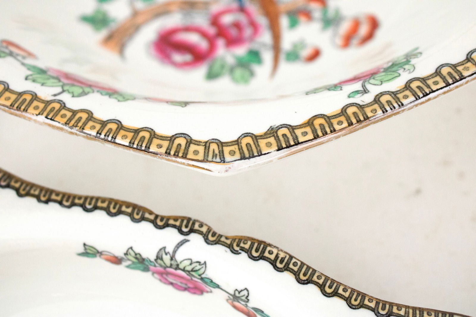 Eight Whieldon Ware Pheasant Pattern Serving Pieces - 5