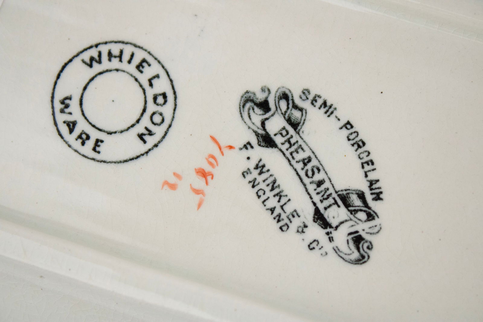 Eight Whieldon Ware Pheasant Pattern Serving Pieces - 8