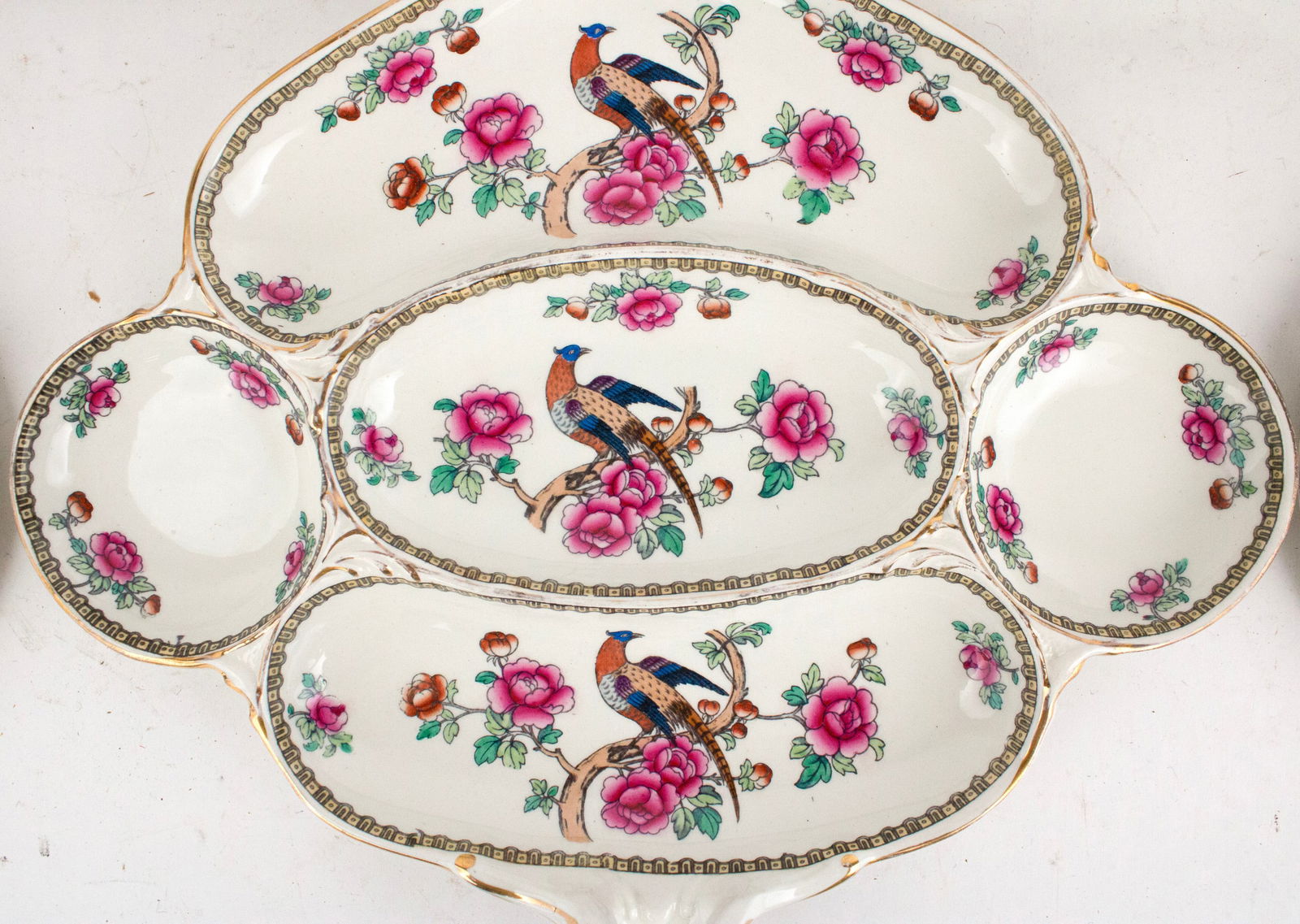 Seven Whieldon Ware Pheasant Pattern Serving Pieces - 2