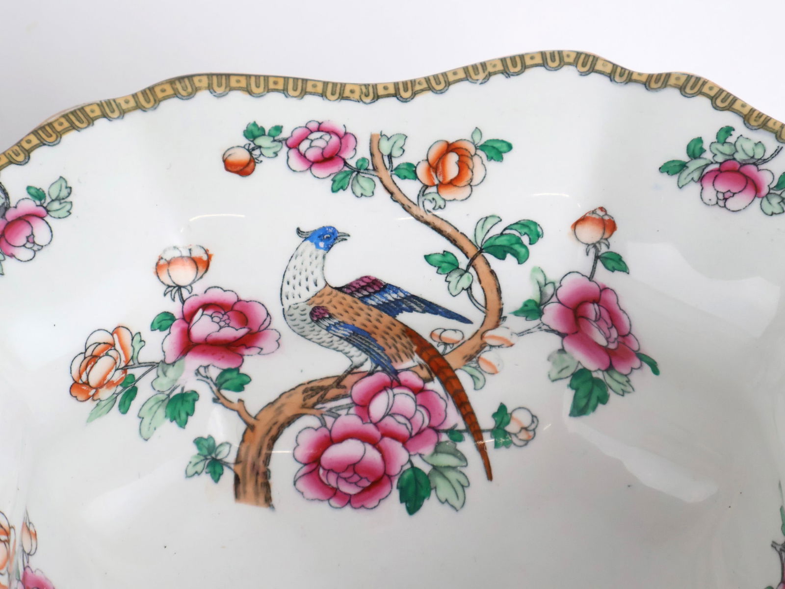 Five Whieldon Ware Pheasant Pattern Serving Pieces - 10