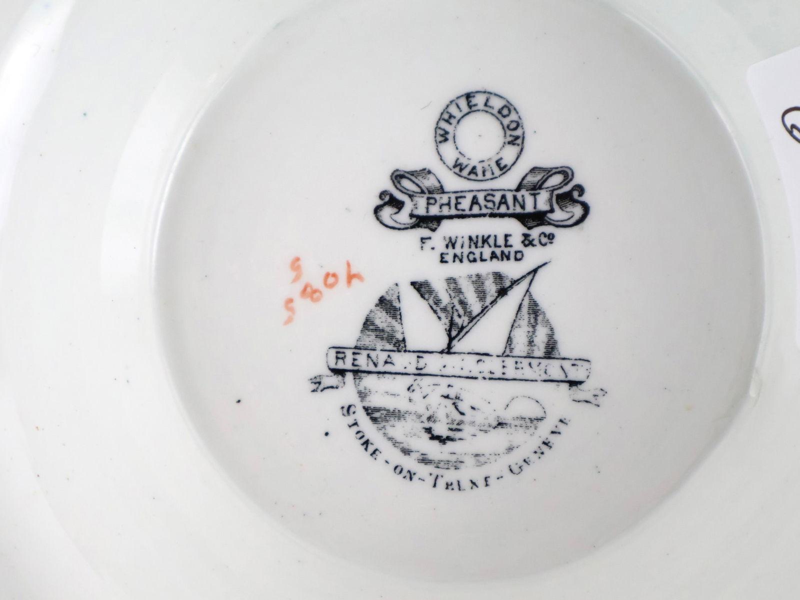 Five Whieldon Ware Pheasant Pattern Serving Pieces - 12