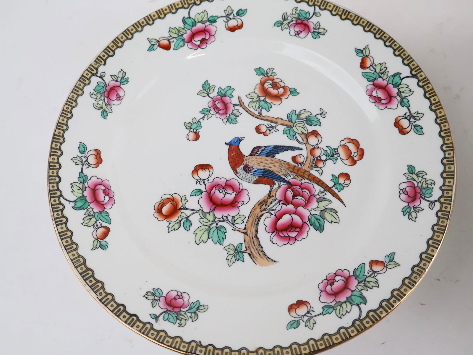 Five Whieldon Ware Pheasant Pattern Serving Pieces - 2