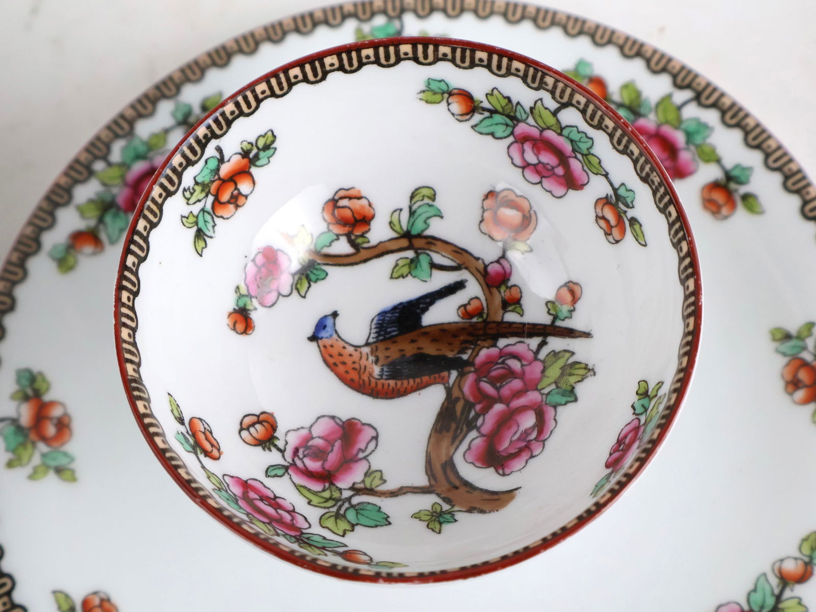 Five Whieldon Ware Pheasant Pattern Serving Pieces - 9