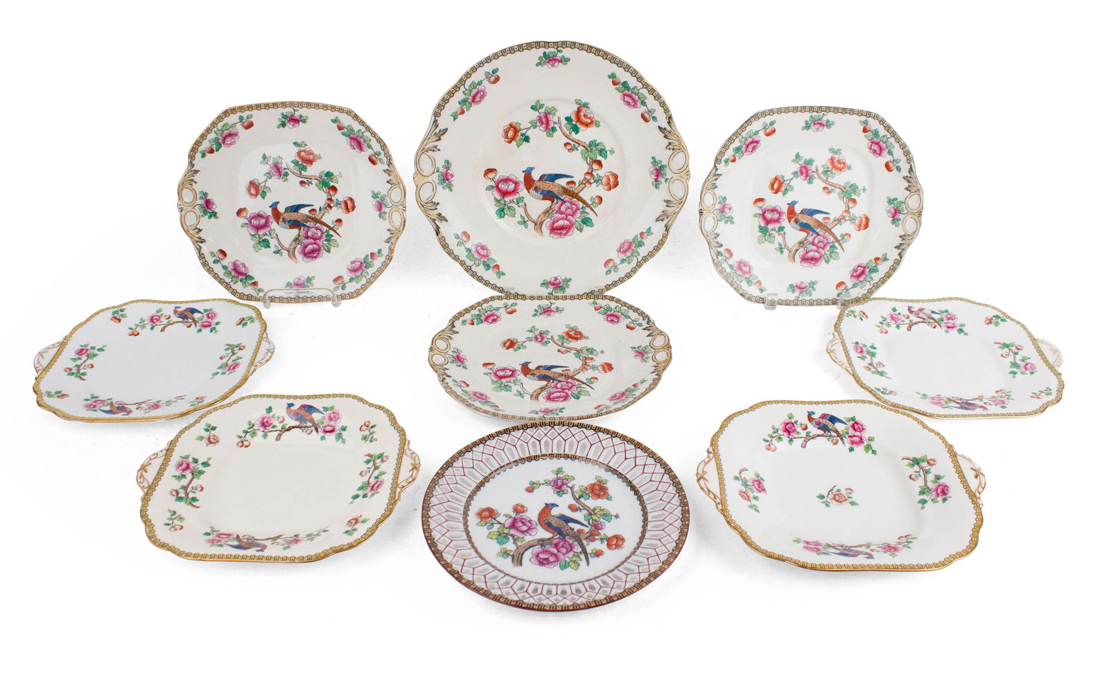 Nine Pheasant Pattern Shaped Serving Plates (1 of 10)