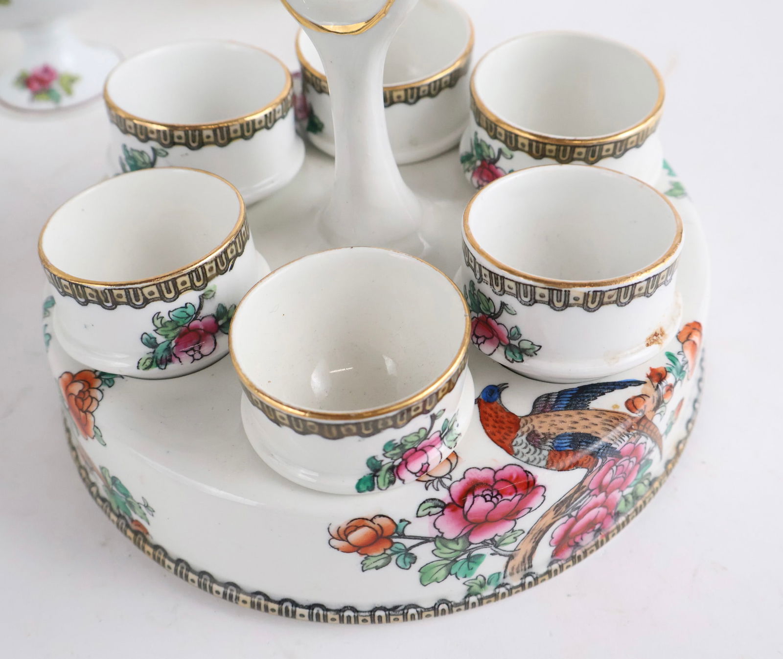 Twenty-Four Whieldon Ware Pheasant Pattern Serving Pieces - 10