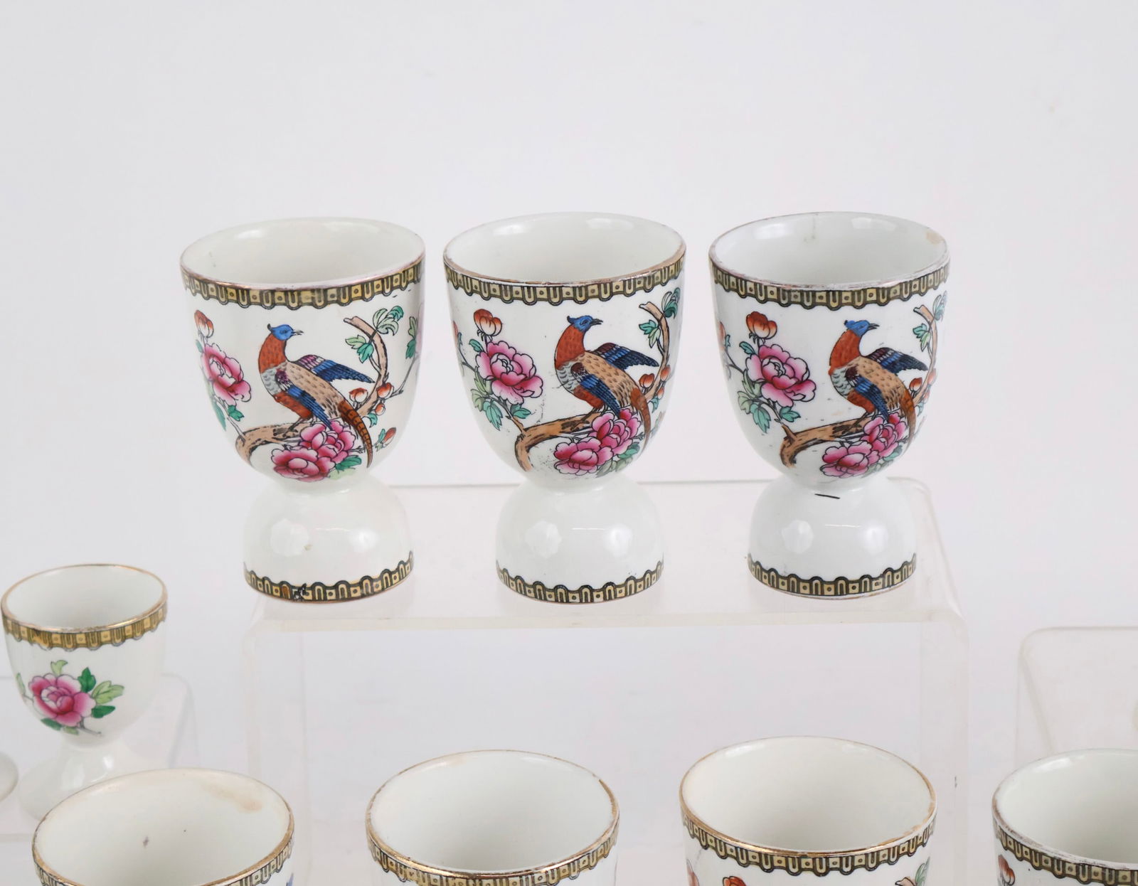 Twenty-Four Whieldon Ware Pheasant Pattern Serving Pieces - 3