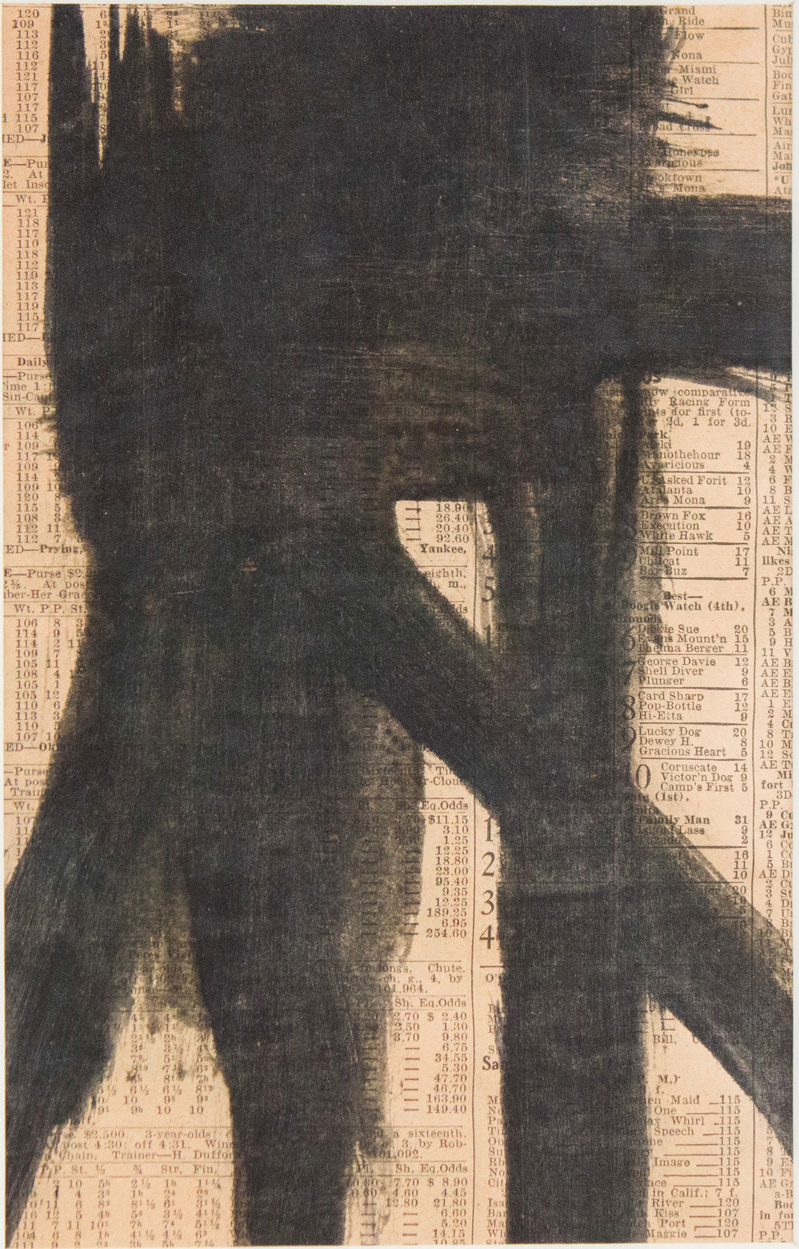 Two Abstract, Ink on Paper - 2