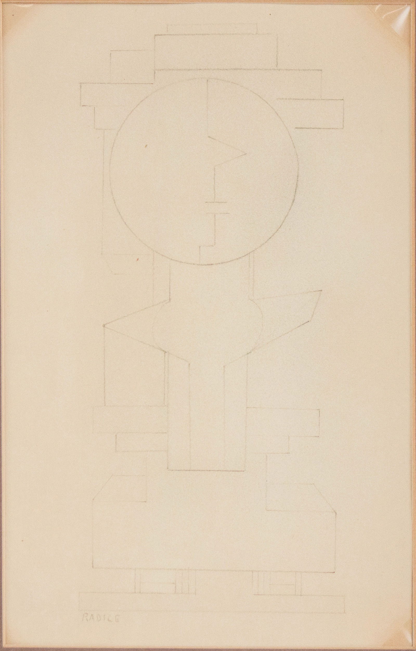 Mario Radice, 1898-1987, Abstract, Pencil on Paper (1 of 5)