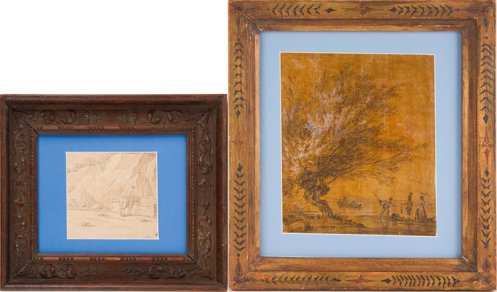 Vetter, Horse Drinking from Fountain, Ink and Wash on Paper (1 of 12)