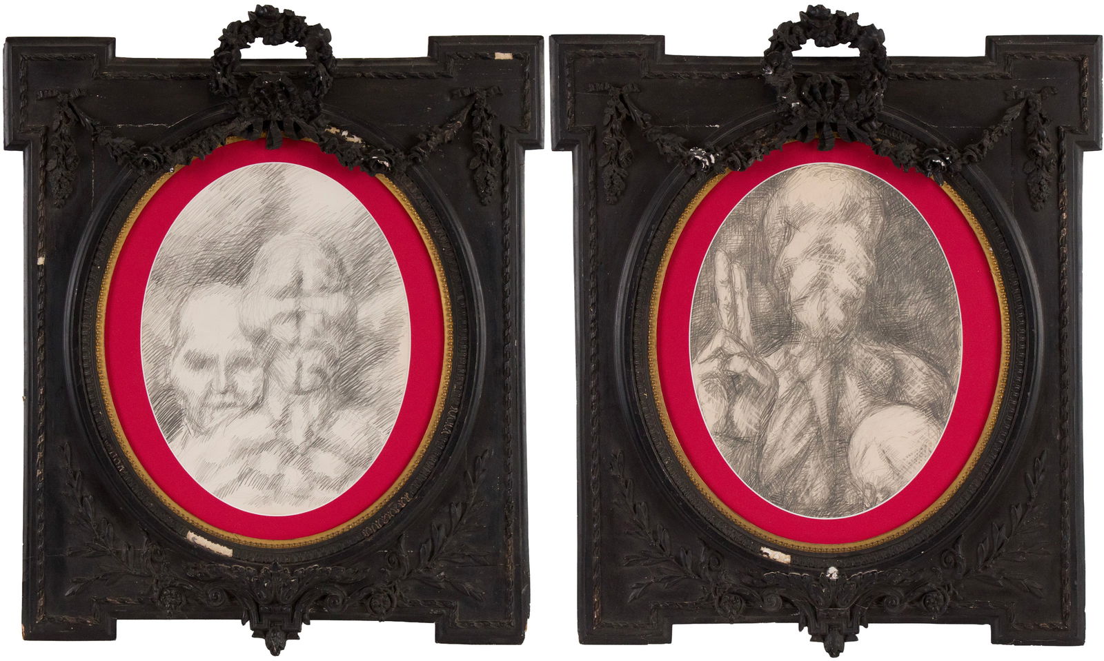 Two Abstract Portraits, Pencil on Paper (1 of 9)