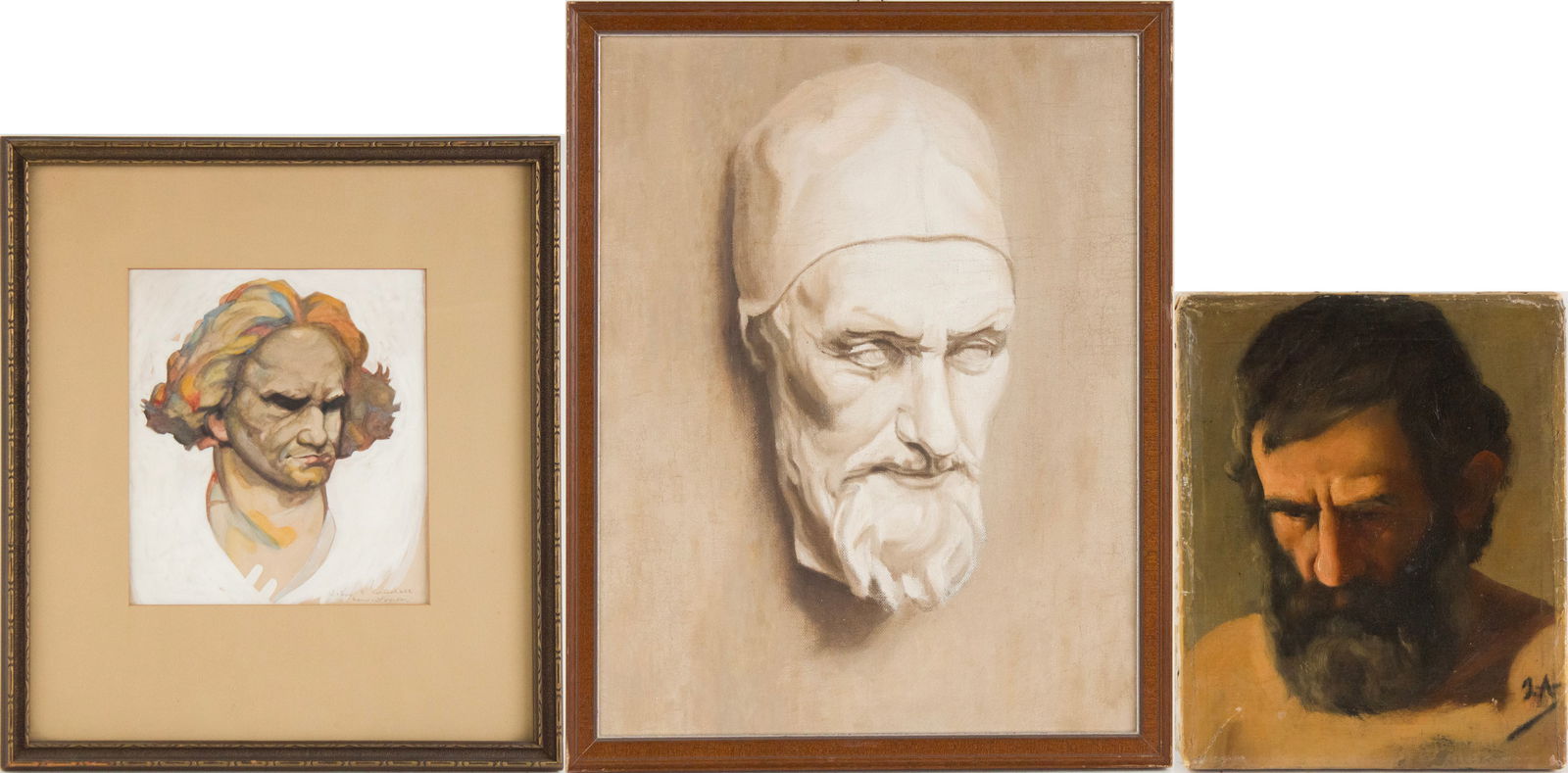 Three Portraits of Men, Mixed Media (1 of 15)