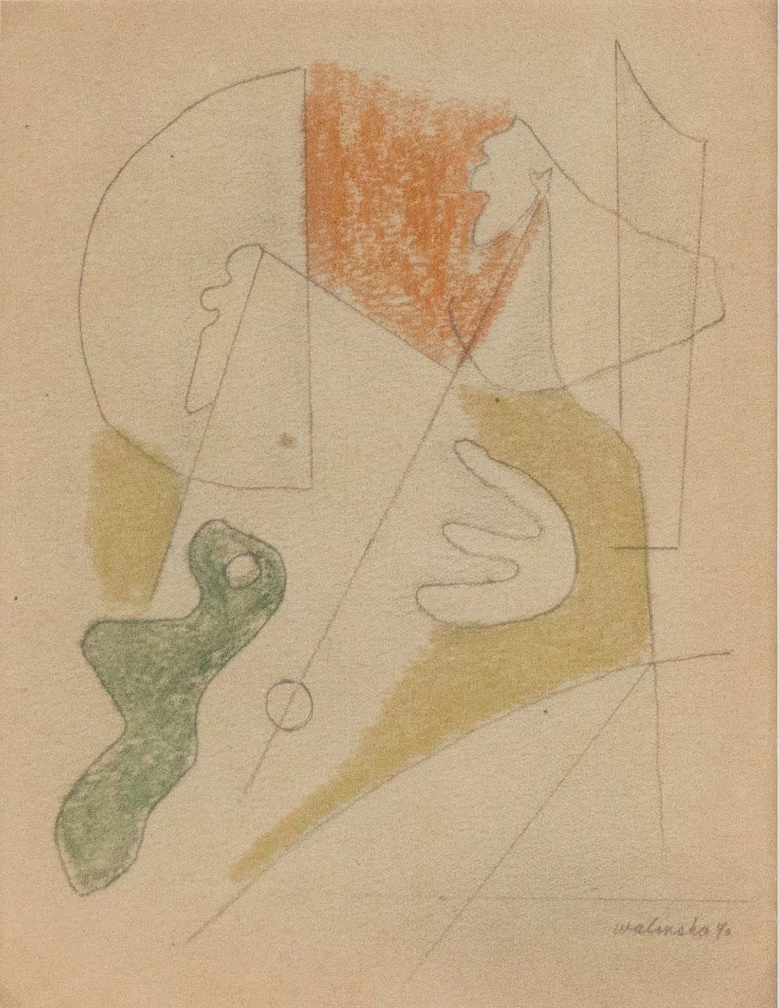 Anna Walinska, 1906-1997, Abstract, Mixed Medias (1 of 5)