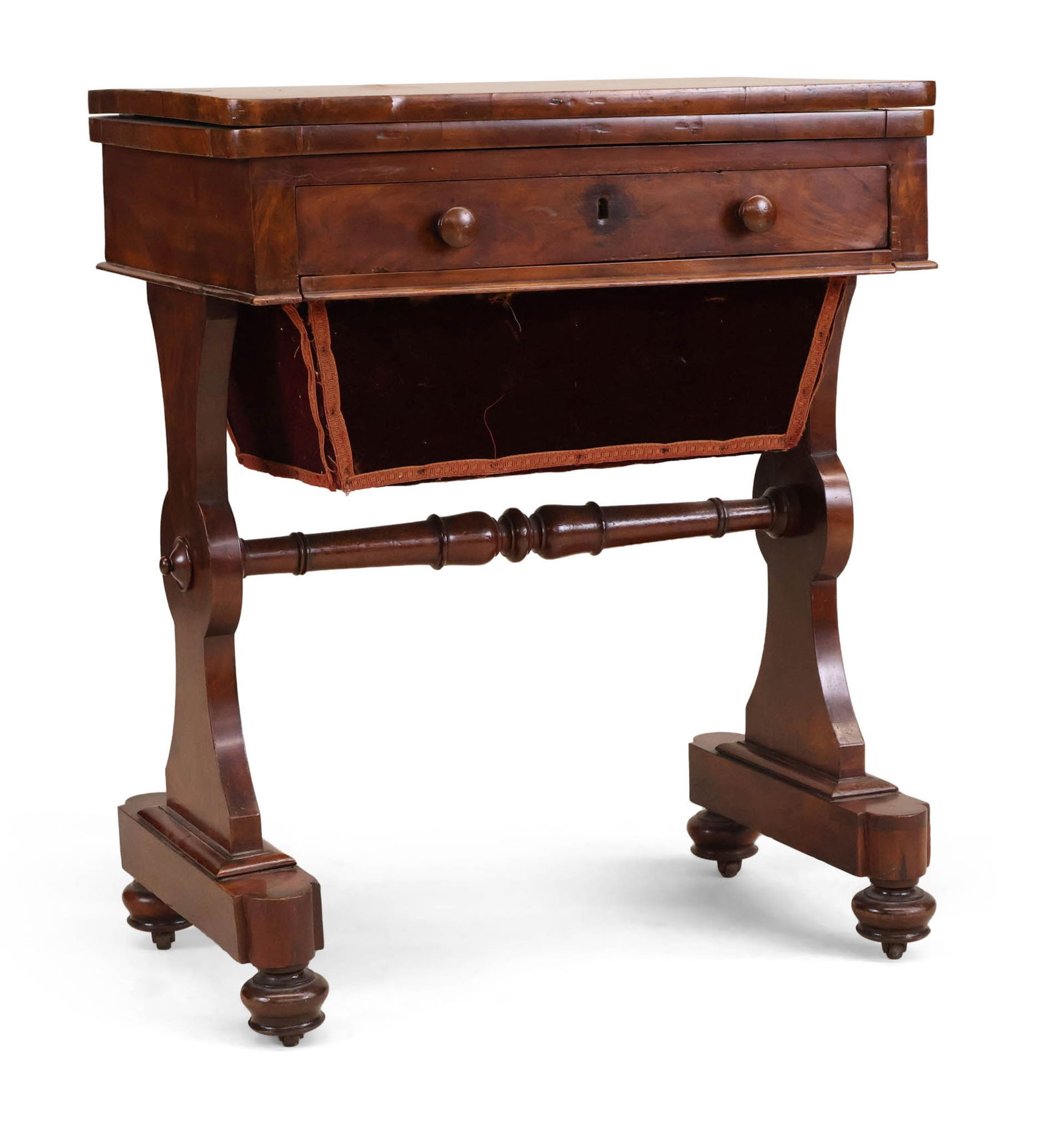 Victorian Mahogany Sewing Table (1 of 17)